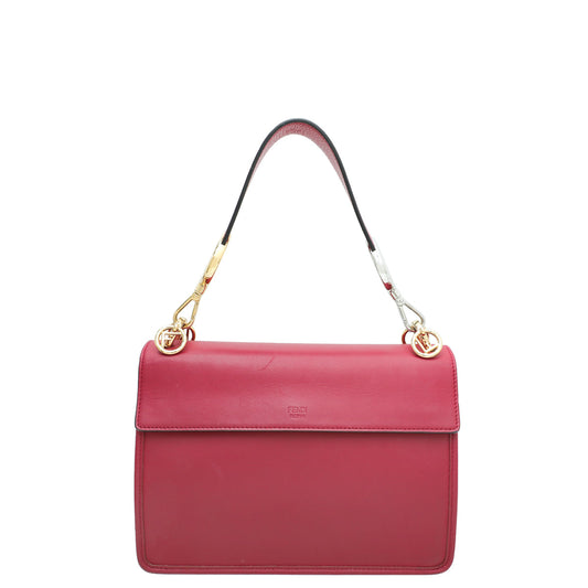 Fendi Red Kan I Flap Medium Bag