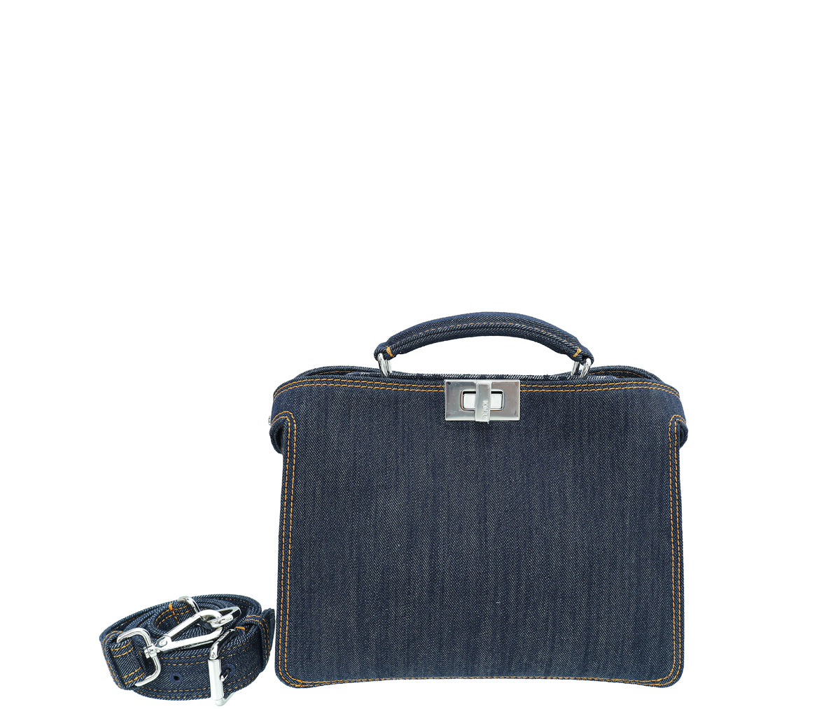 Fendi Blue Denim Iseeu Mini Peekaboo Bag