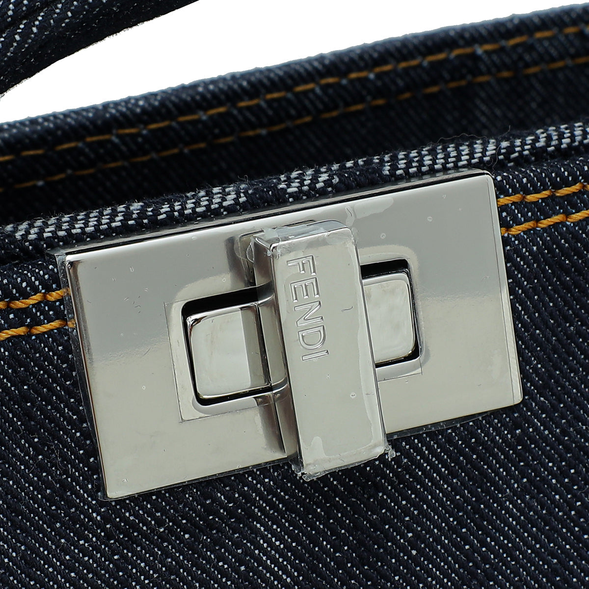 Fendi Blue Denim Iseeu Mini Peekaboo Bag