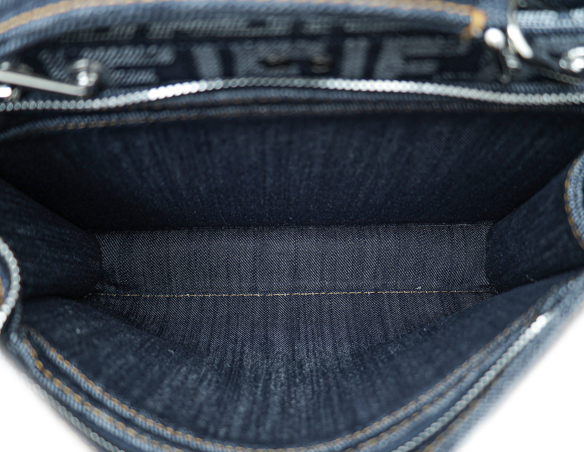 Fendi Blue Denim Iseeu Mini Peekaboo Bag