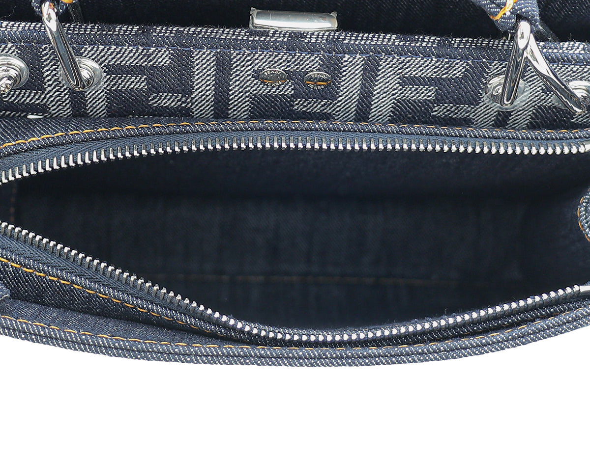 Fendi Blue Denim Iseeu Mini Peekaboo Bag