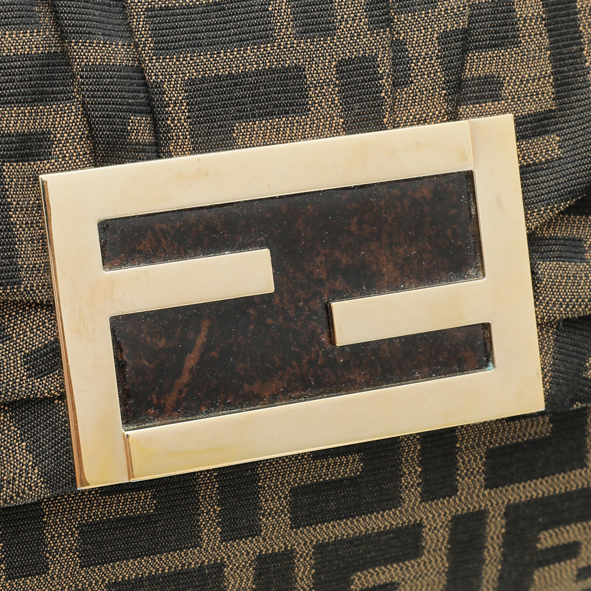 Fendi Tobacco Zucca Mia Flap Large Bag