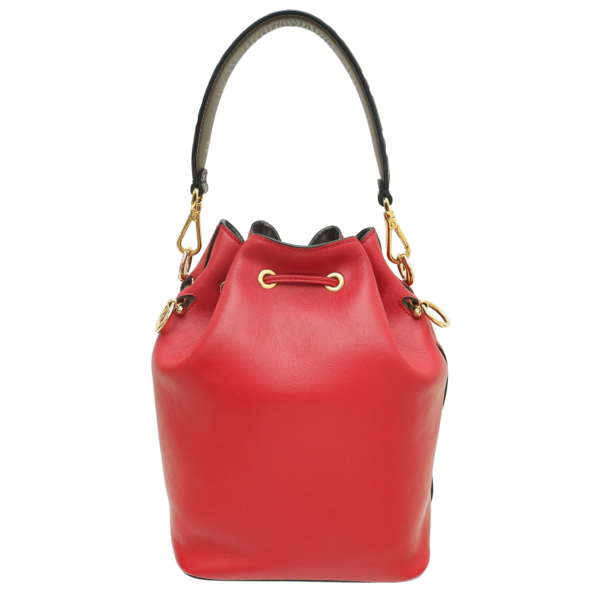 Fendi Red Mon Tresor Small Bucket Bag W/Mini Strap You