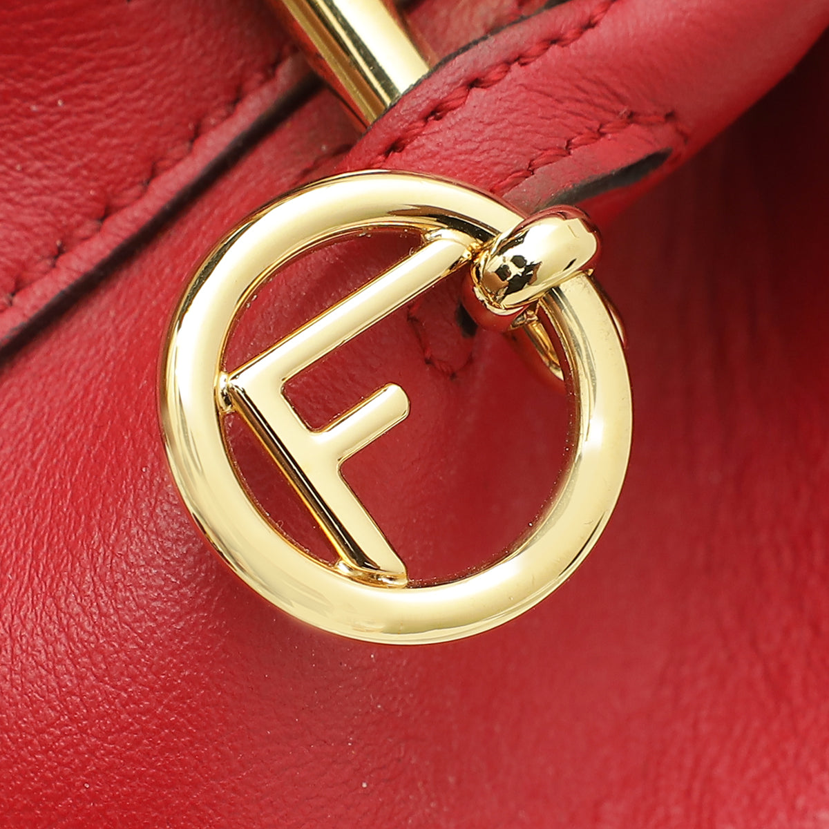 Fendi Red Mon Tresor Small Bucket Bag W/Mini Strap You