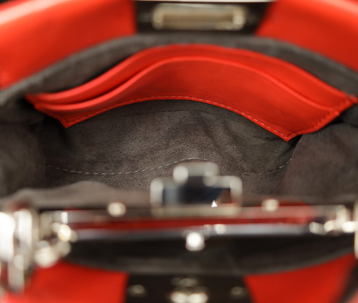 Fendi Red Peekaboo Micro Bag