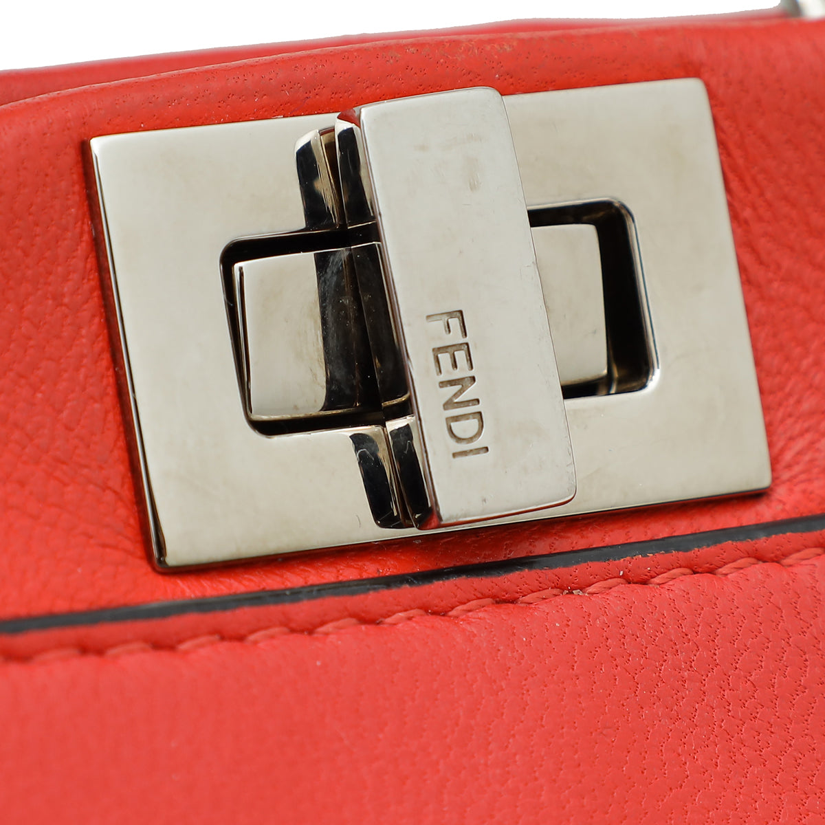 Fendi Red Peekaboo Micro Bag