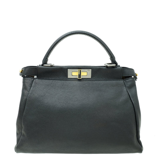 Fendi Black Peekaboo Regular Bag