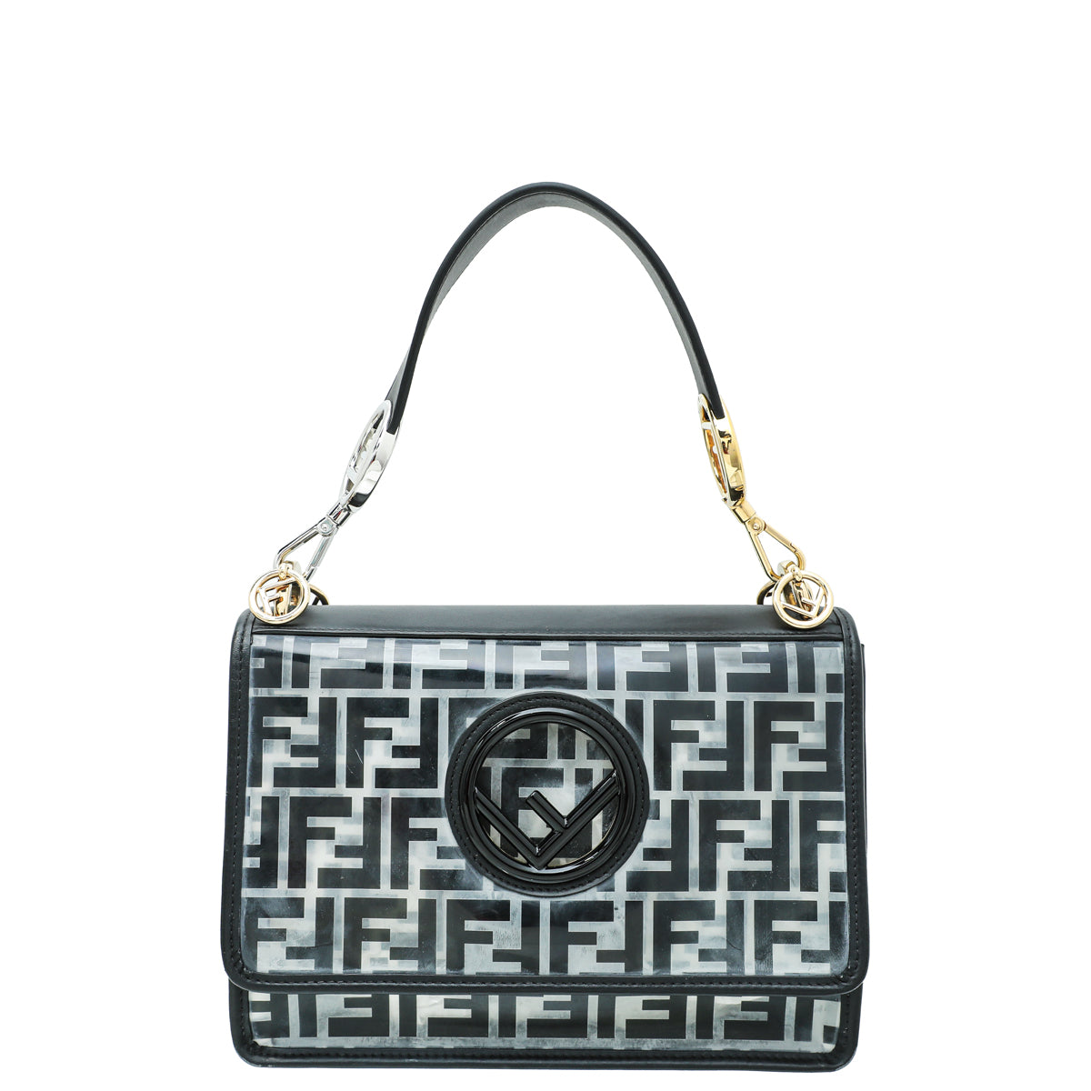 Fendi Black PVC Kan I Bag