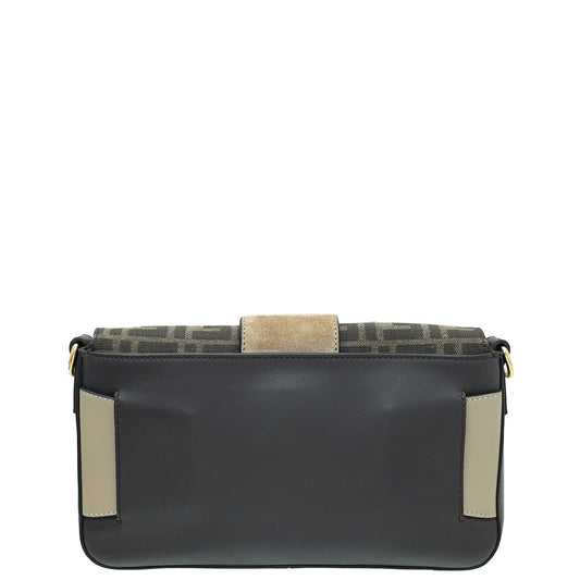 Fendi Bicolor Zucca Baguette Crossbody Bag