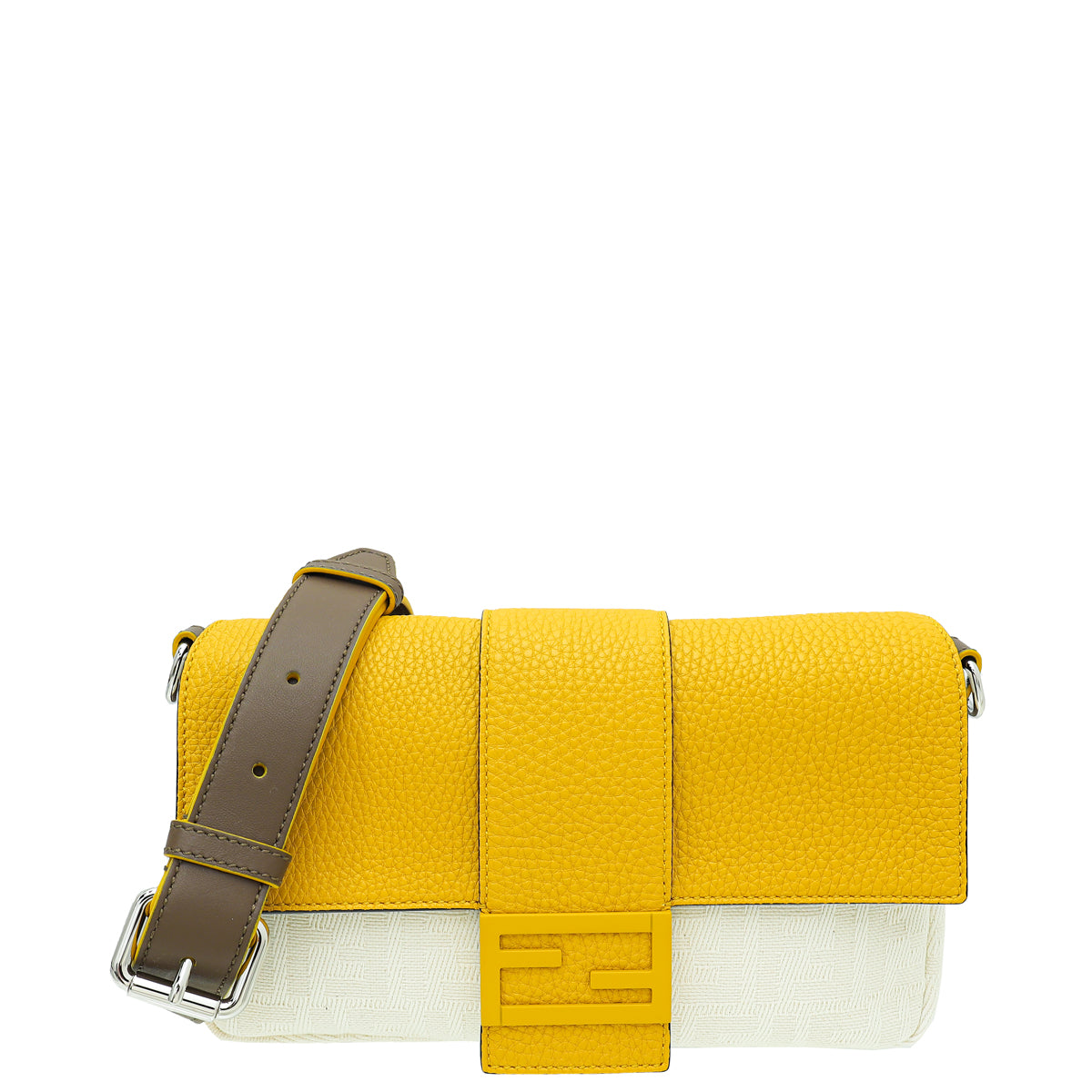 Fendi Tricolor Zucca Baguette Crossbody Bag