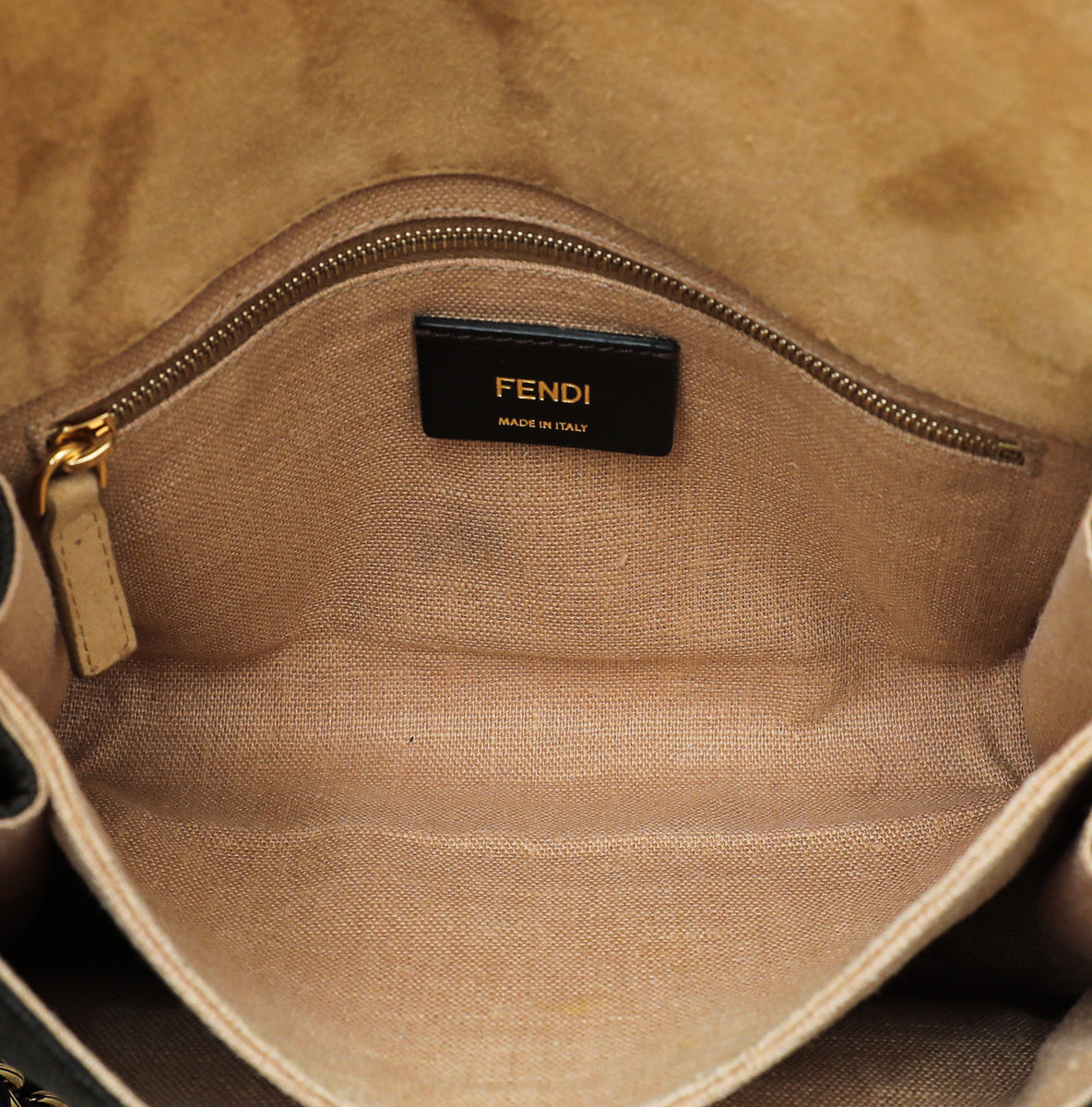 Fendi Brown Pequin Claudia Bag