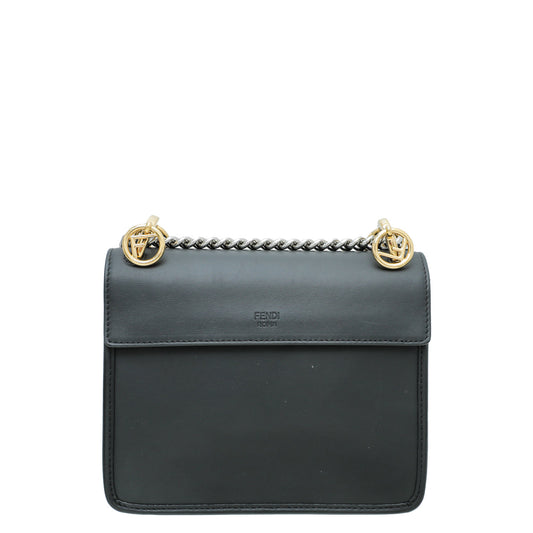 Fendi Bicolor Kan I Calfskin Velvet Small Bag