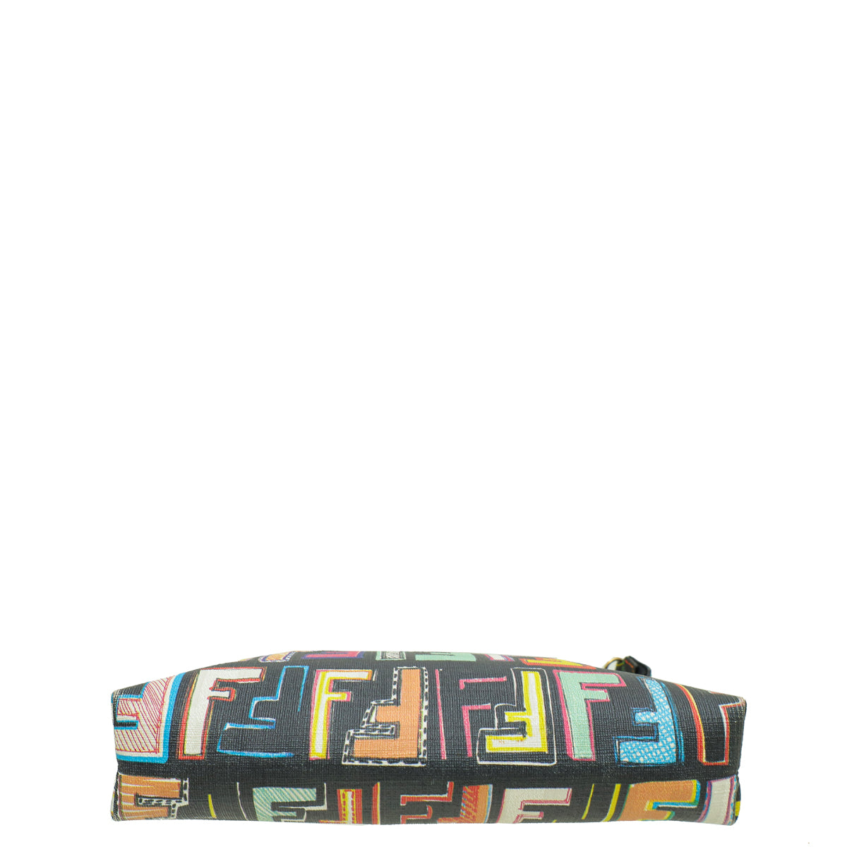 Fendi Black Multicolor Zucca Spalmati Pochette