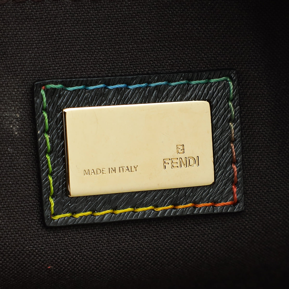 Fendi Black Multicolor Zucca Spalmati Pochette