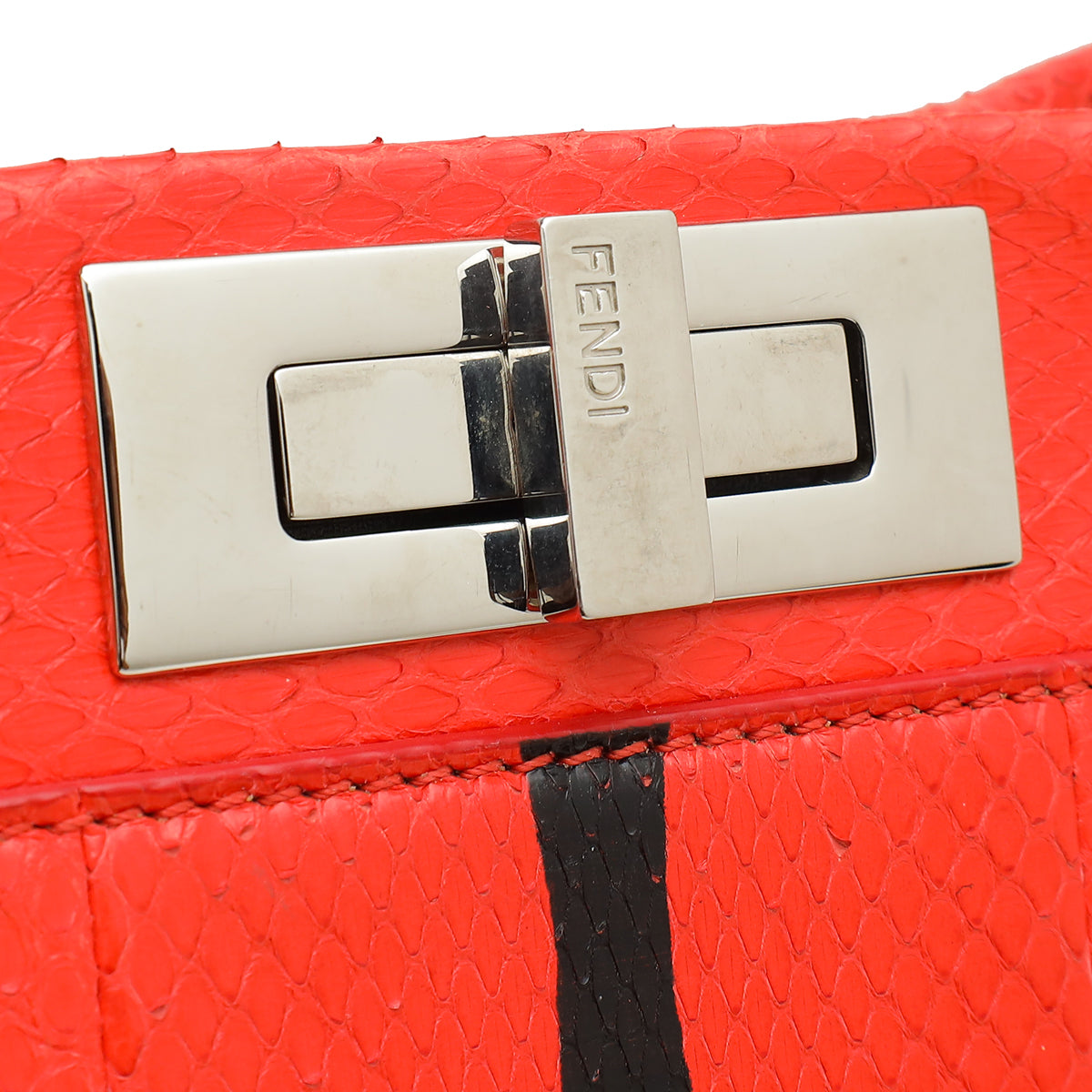 Fendi Bicolor Python Peekaboo Regular Bag