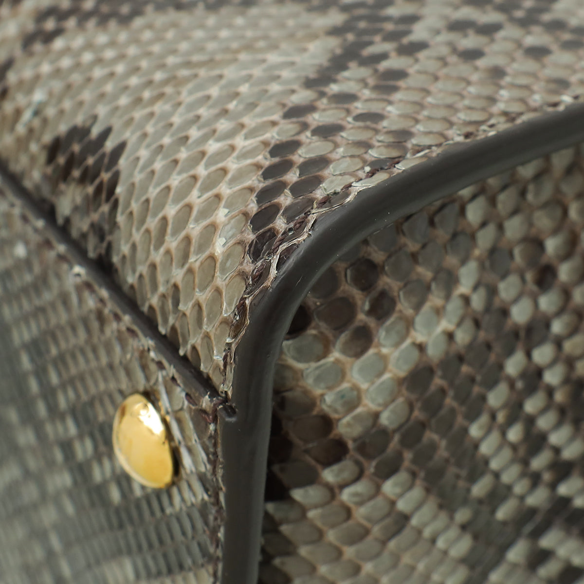 Fendi Grey Python Peekaboo Regular Bag