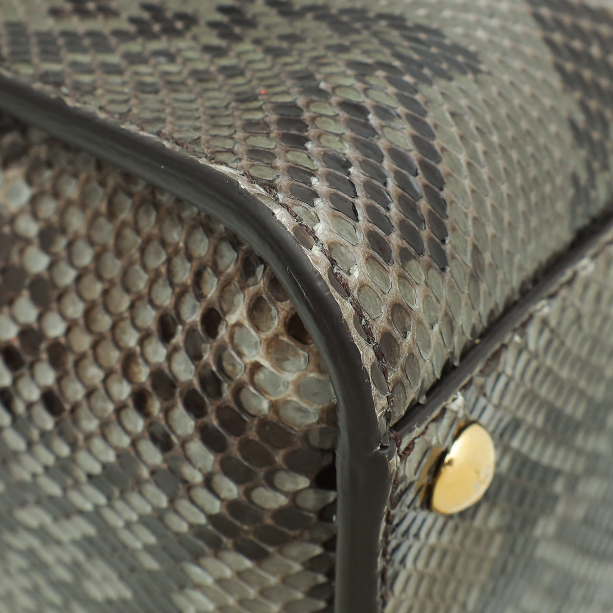 Fendi Grey Python Peekaboo Regular Bag