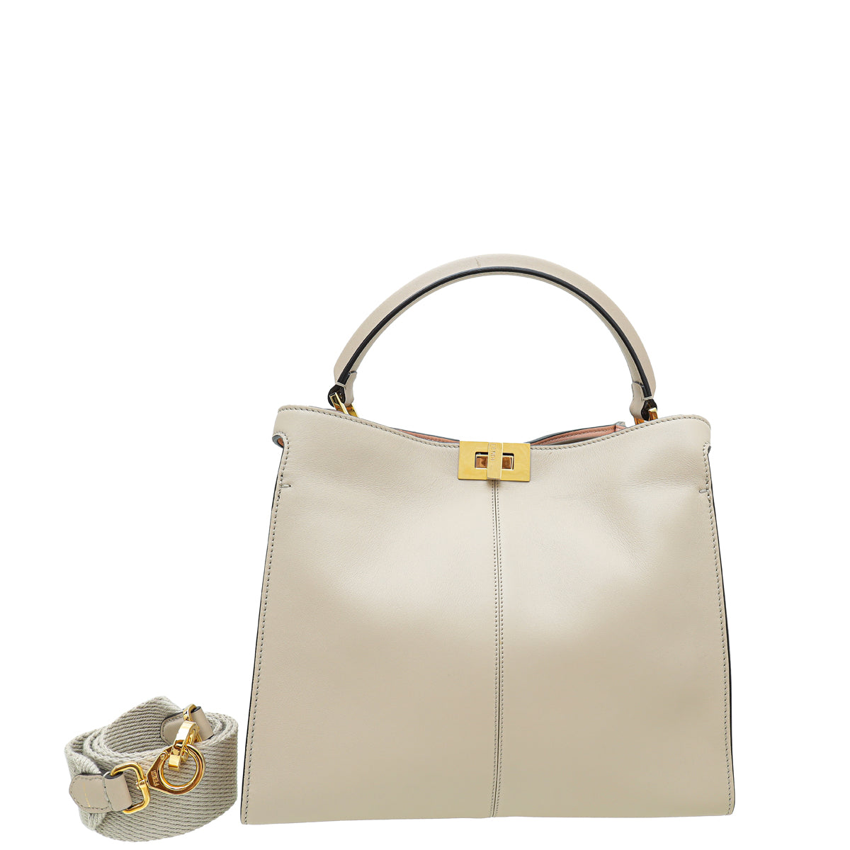 Fendi Dove Grey Peekaboo X-Lite Medium Bag