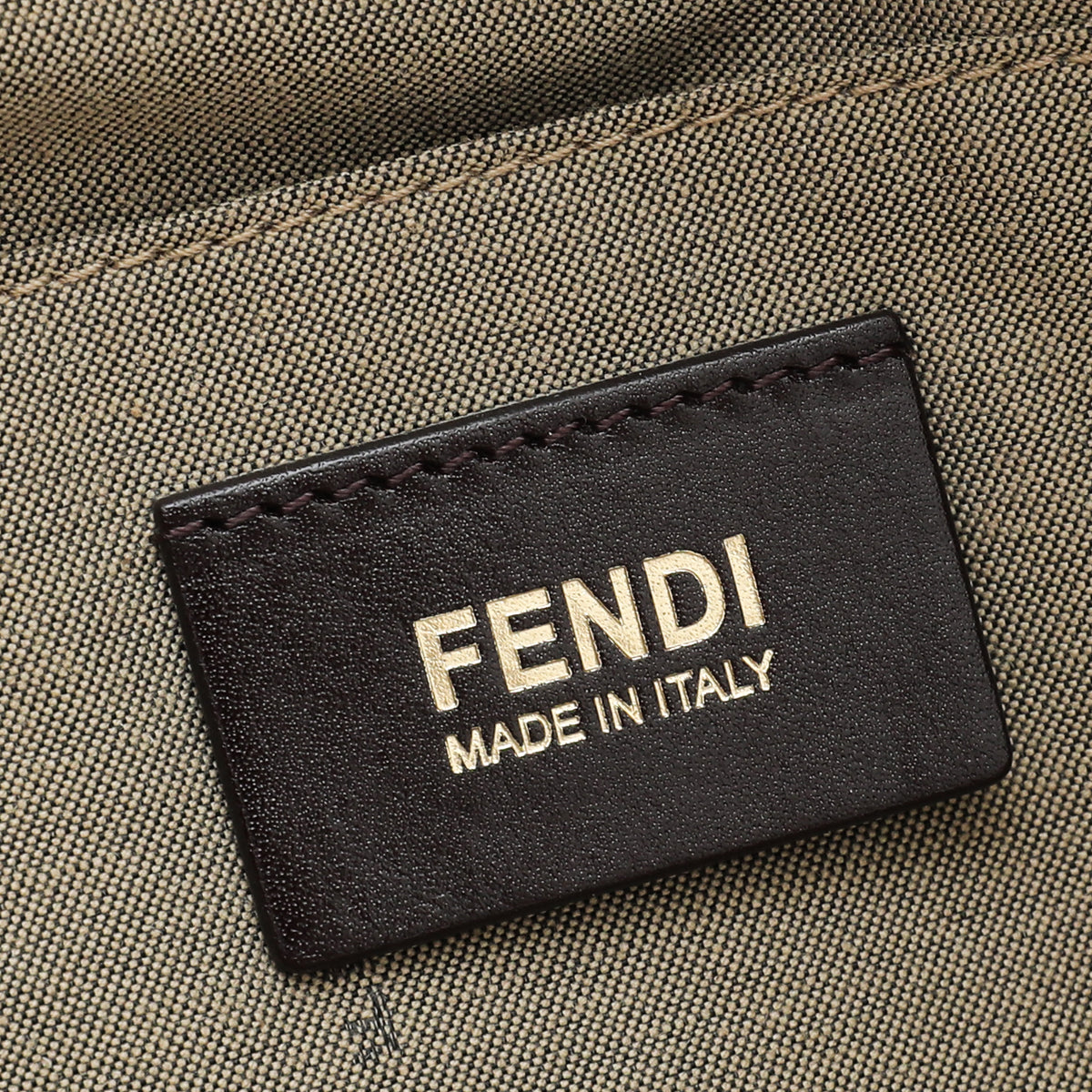 Fendi Tobacco Vitello Zucchino Spalmati Tote Bag