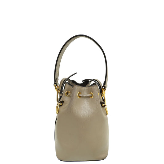 Fendi Dove Gray Mon Tresor Mini Bucket Bag