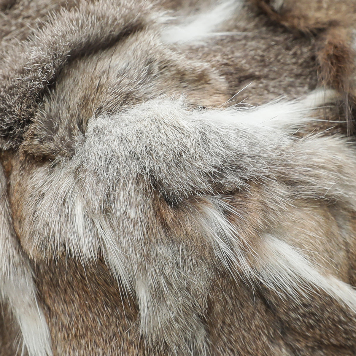 Fendi Brown Rabbit Fur Crystal Baguette Bag