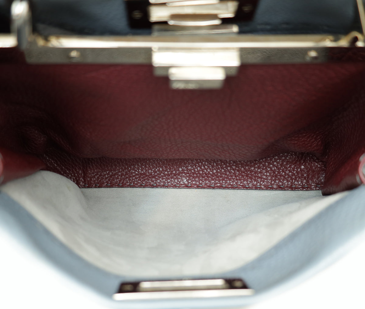 Fendi Blue Selleria Peekaboo Regular Bag