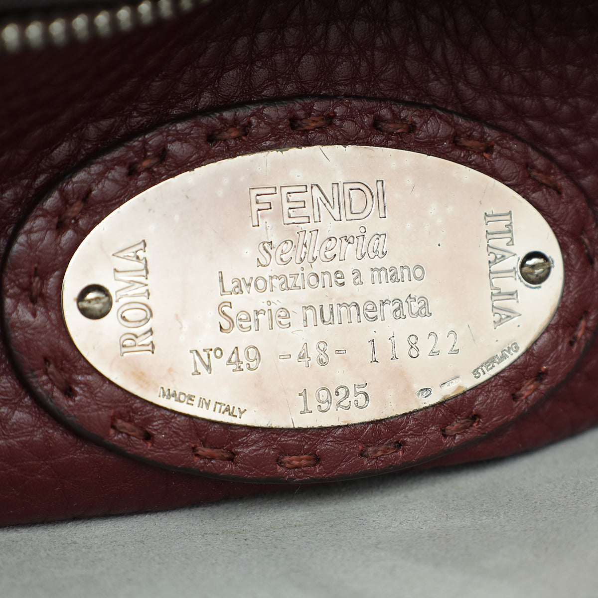 Fendi Blue Selleria Peekaboo Regular Bag