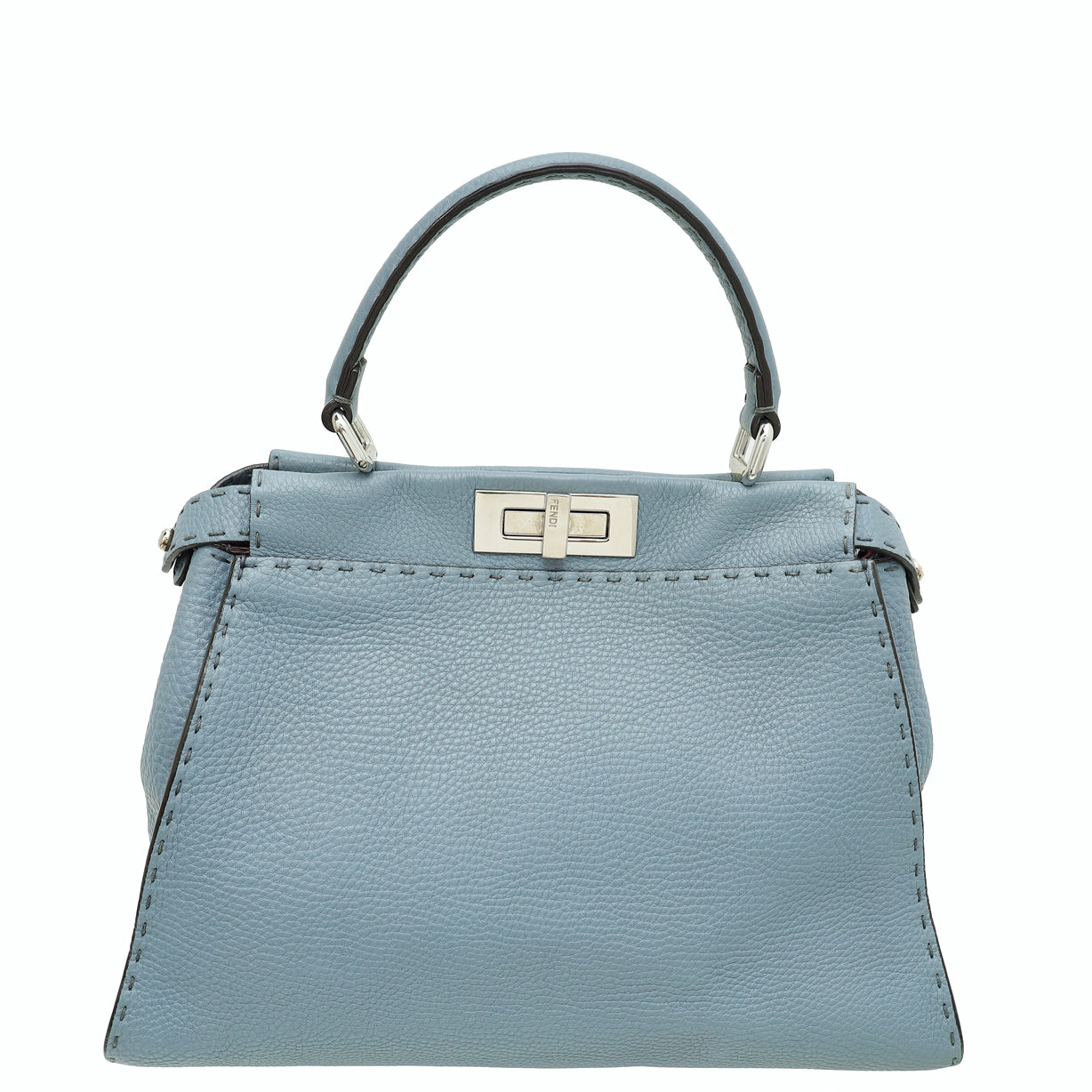 Fendi Blue Selleria Peekaboo Regular Bag