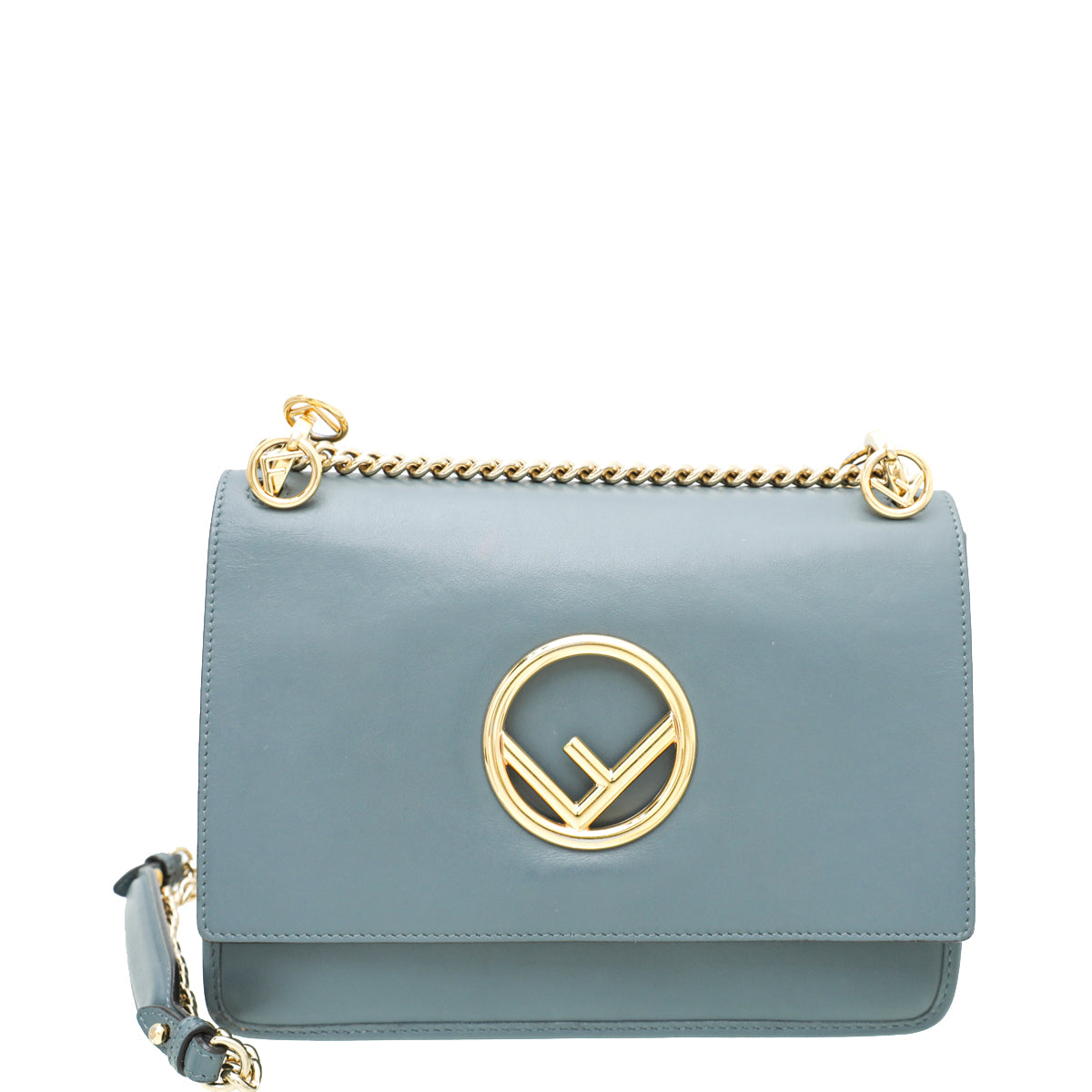 Fendi Grey Kan I F Flap Medium Bag