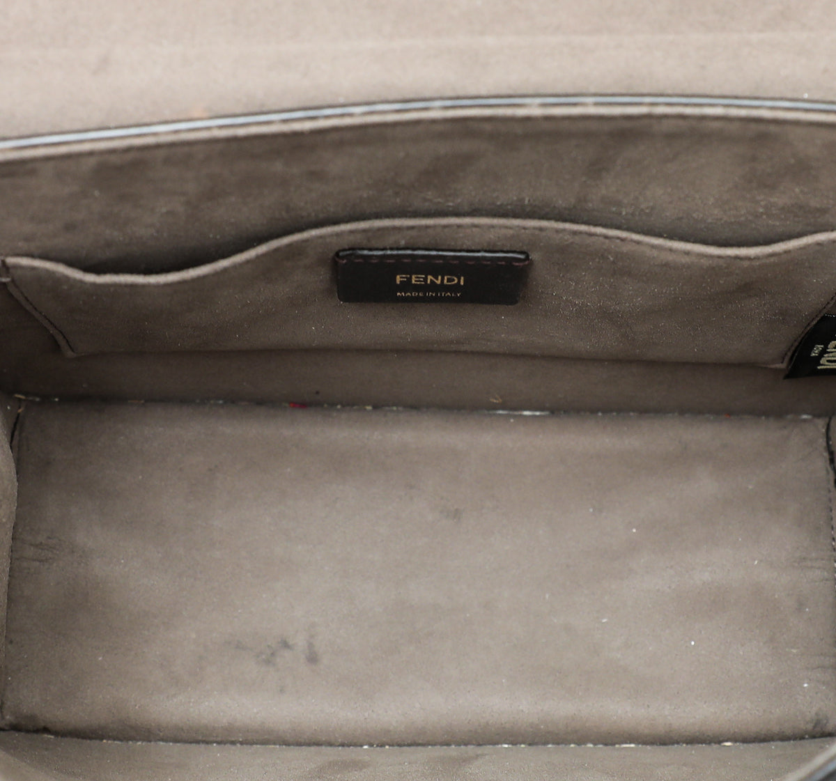 Fendi Grey Kan I F Flap Medium Bag