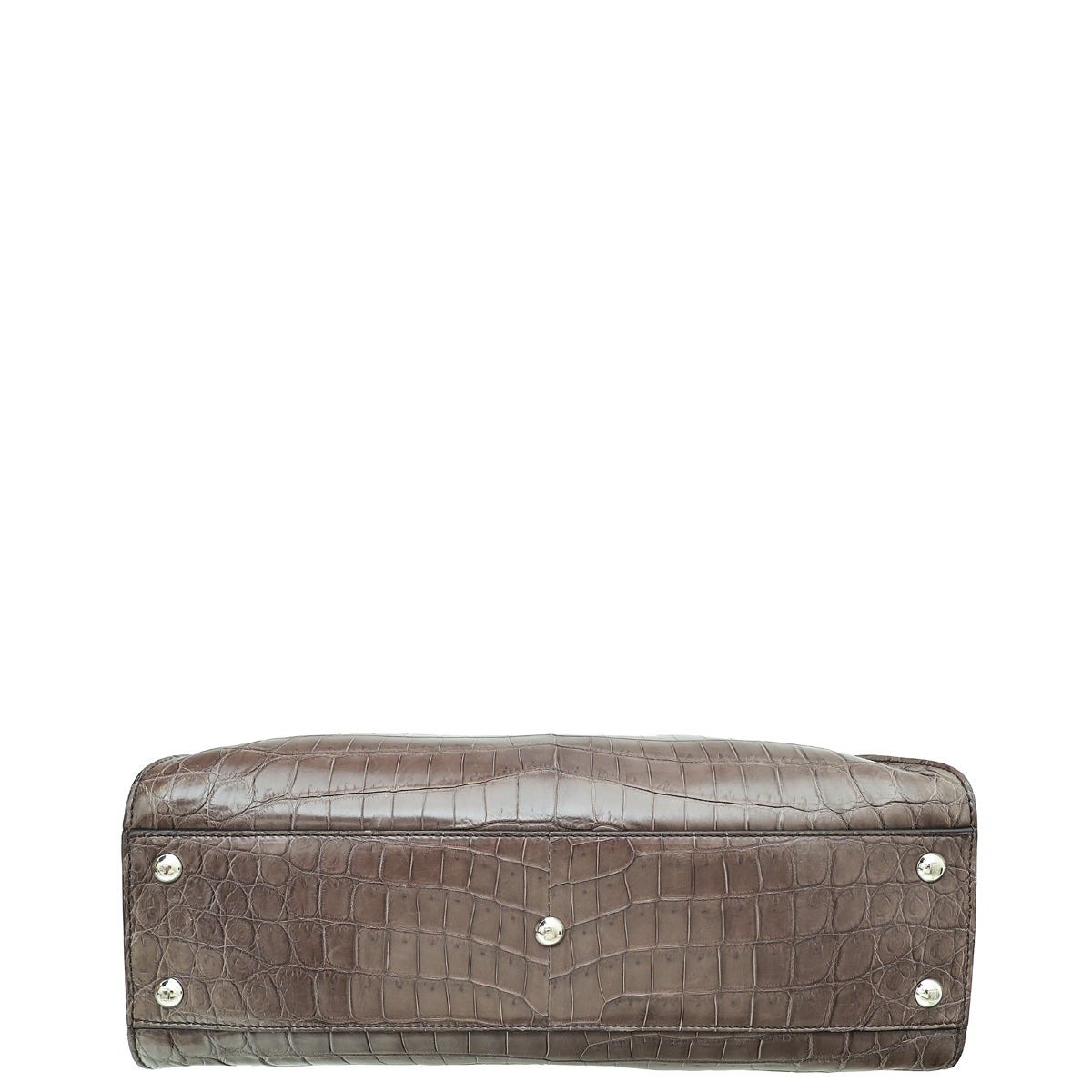 Fendi Brown Crocodile Peekaboo Regular Bag