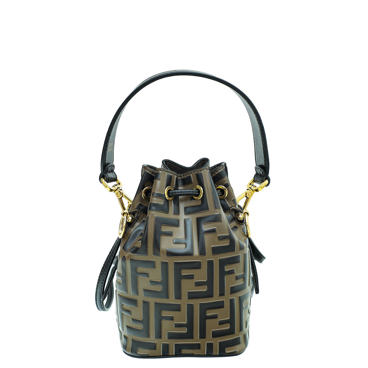 Fendi Bicolor FF Zucca Mon Tresor Mini Bucket Bag