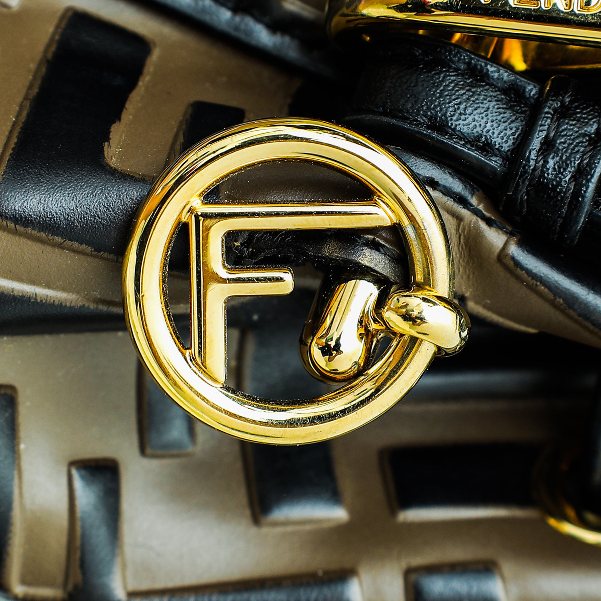 Fendi Bicolor FF Zucca Mon Tresor Mini Bucket Bag