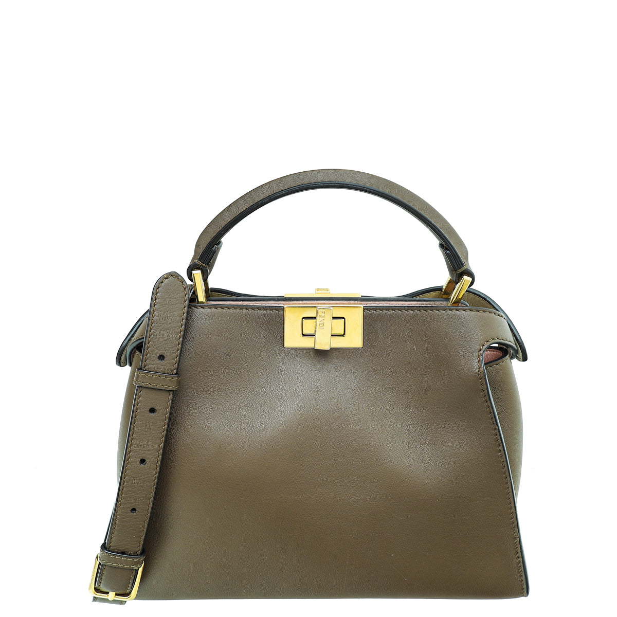 Fendi Brown Peekaboo Essentially Mini Bag