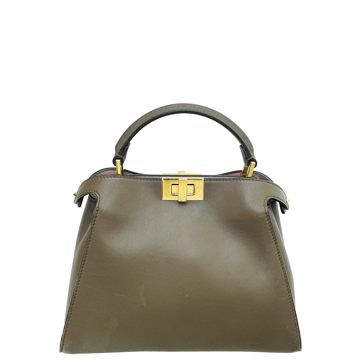 Fendi Brown Peekaboo Essentially Mini Bag