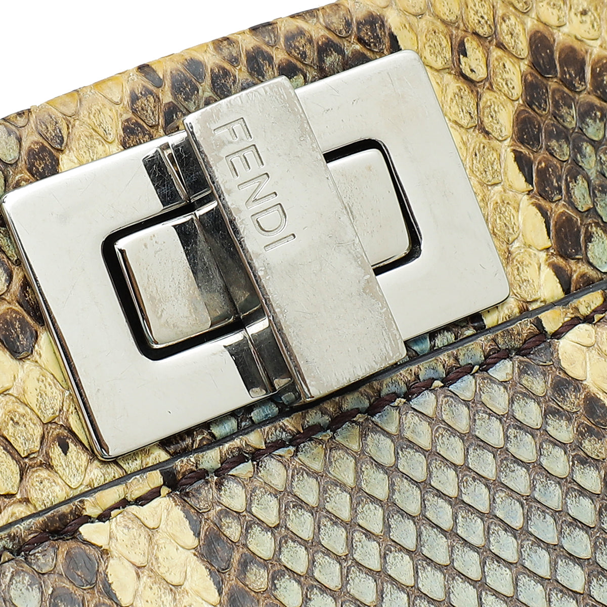 Fendi Bicolor Python Peekaboo Mini Bag