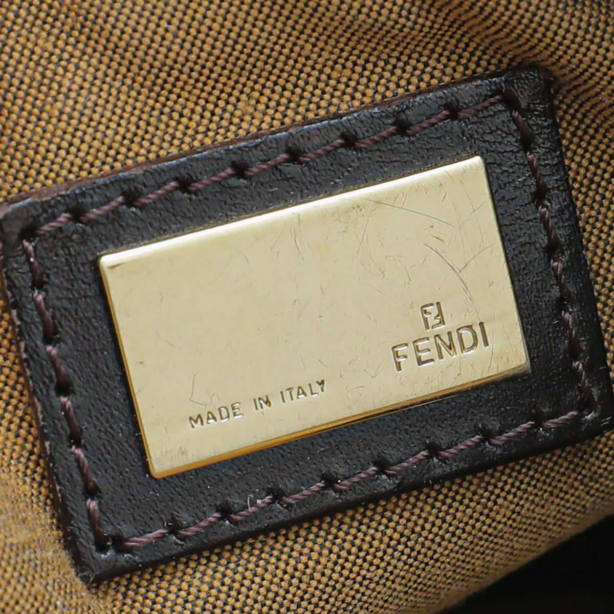 Fendi Tobacco Zucca Boston Small Bag