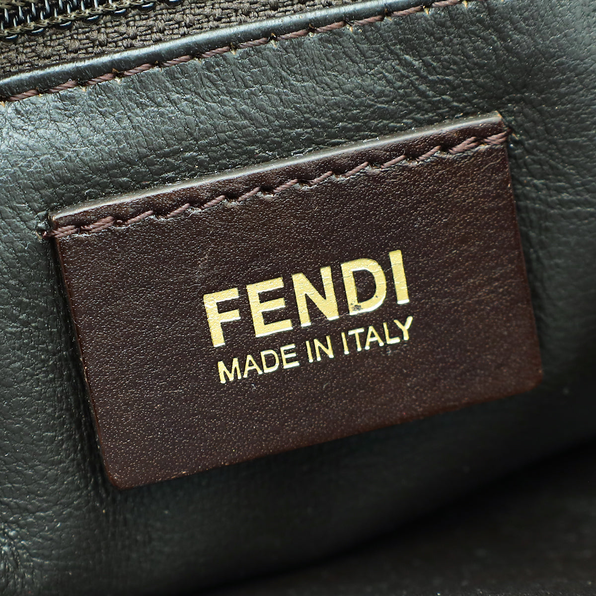 Fendi Tobacco Zucca Vitello Classico No.1 Satchel Bag