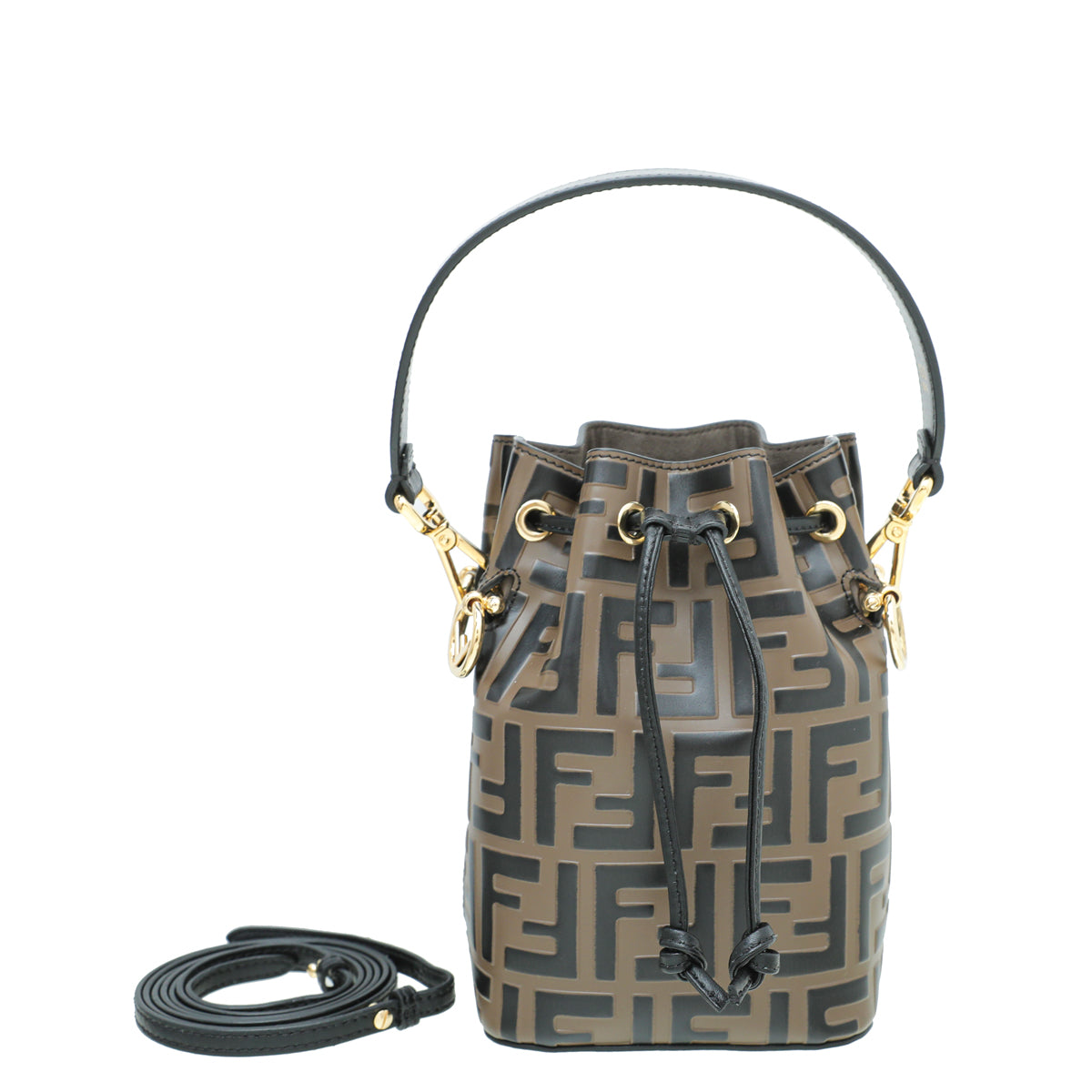 Fendi Tobacco Mon Tresor Mini Bucket Bag