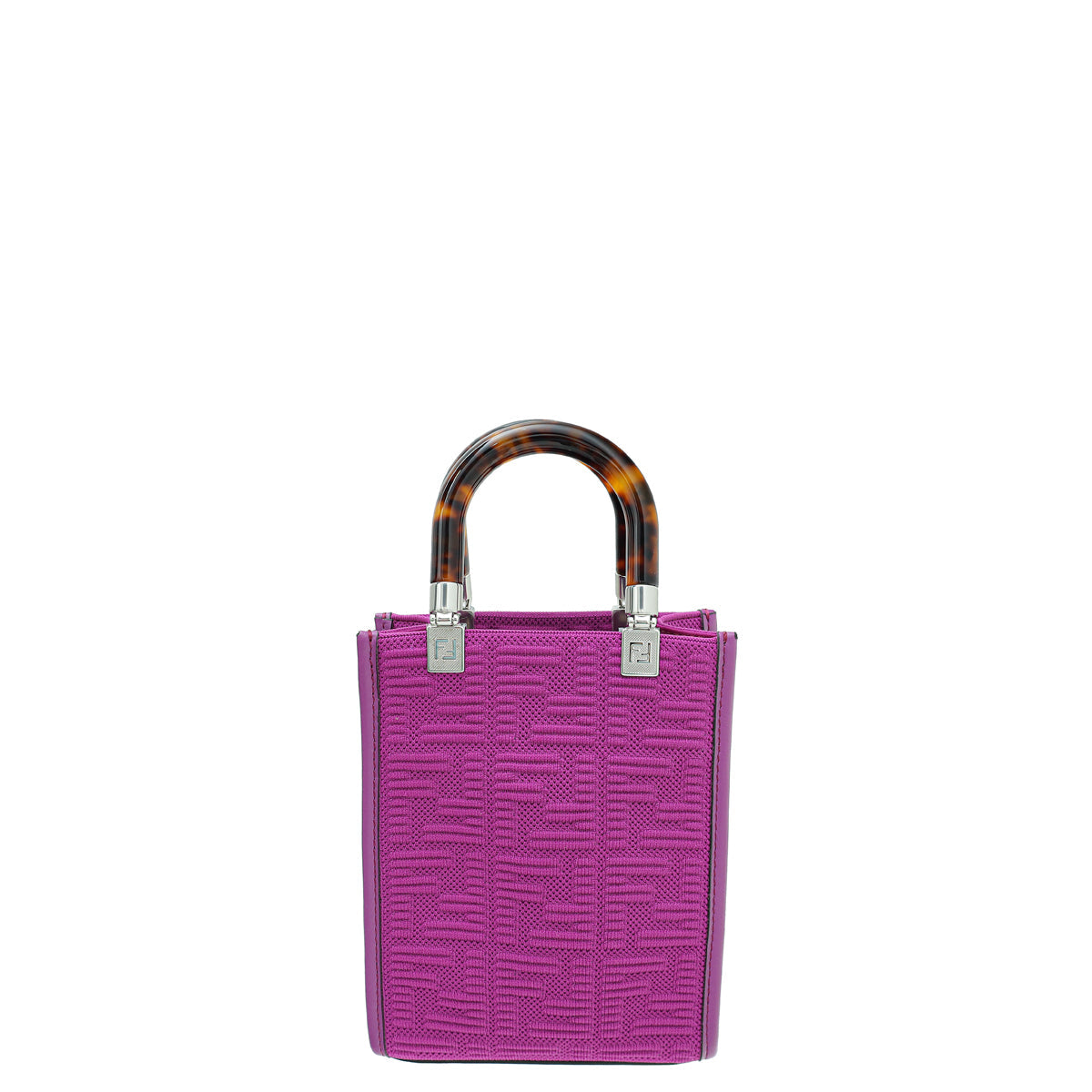 Fendi Purple FF Fabric Mini Sunshine Shopper Bag