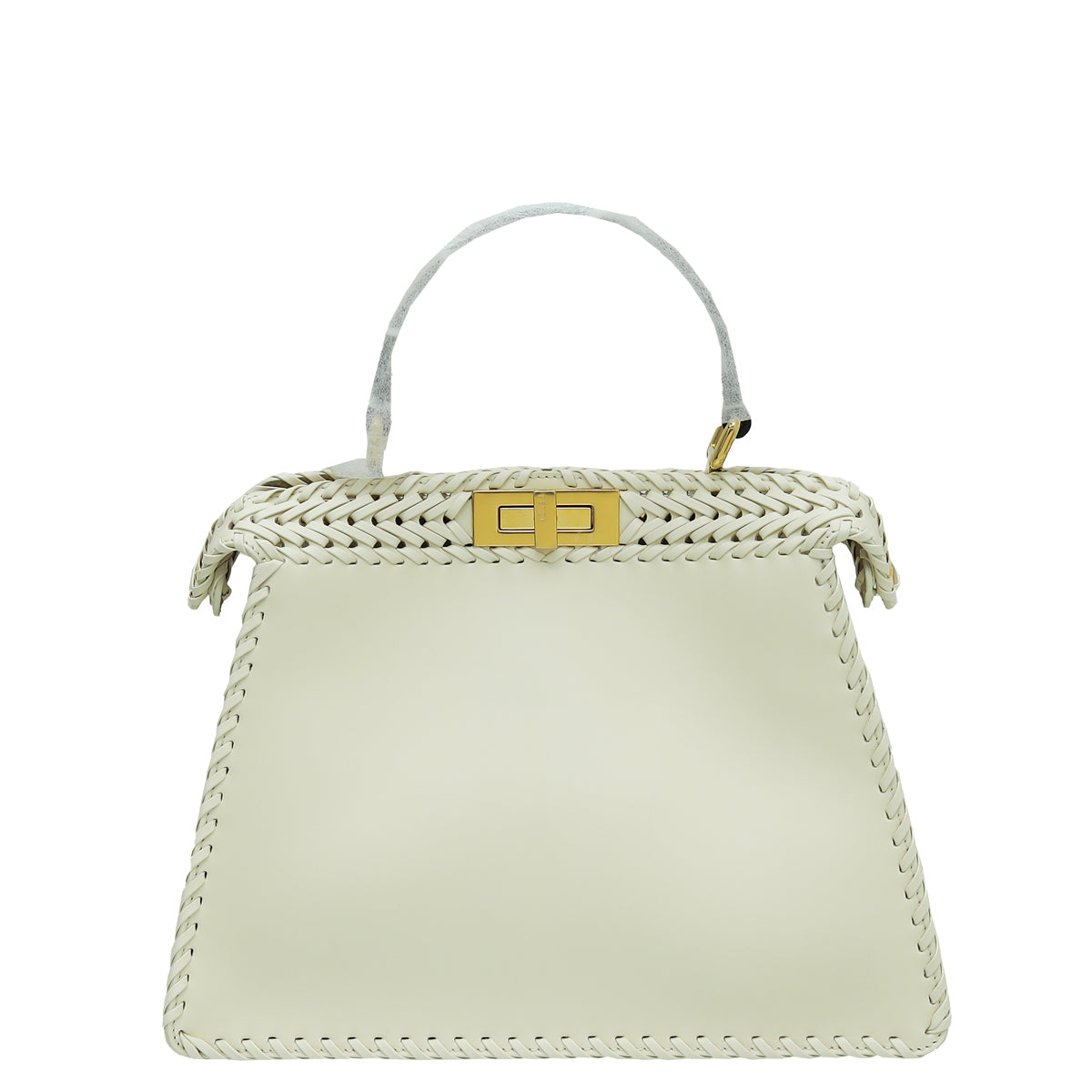 Fendi Cream Peekaboo Iseeu Decorative Stitching Regular Medium Bag