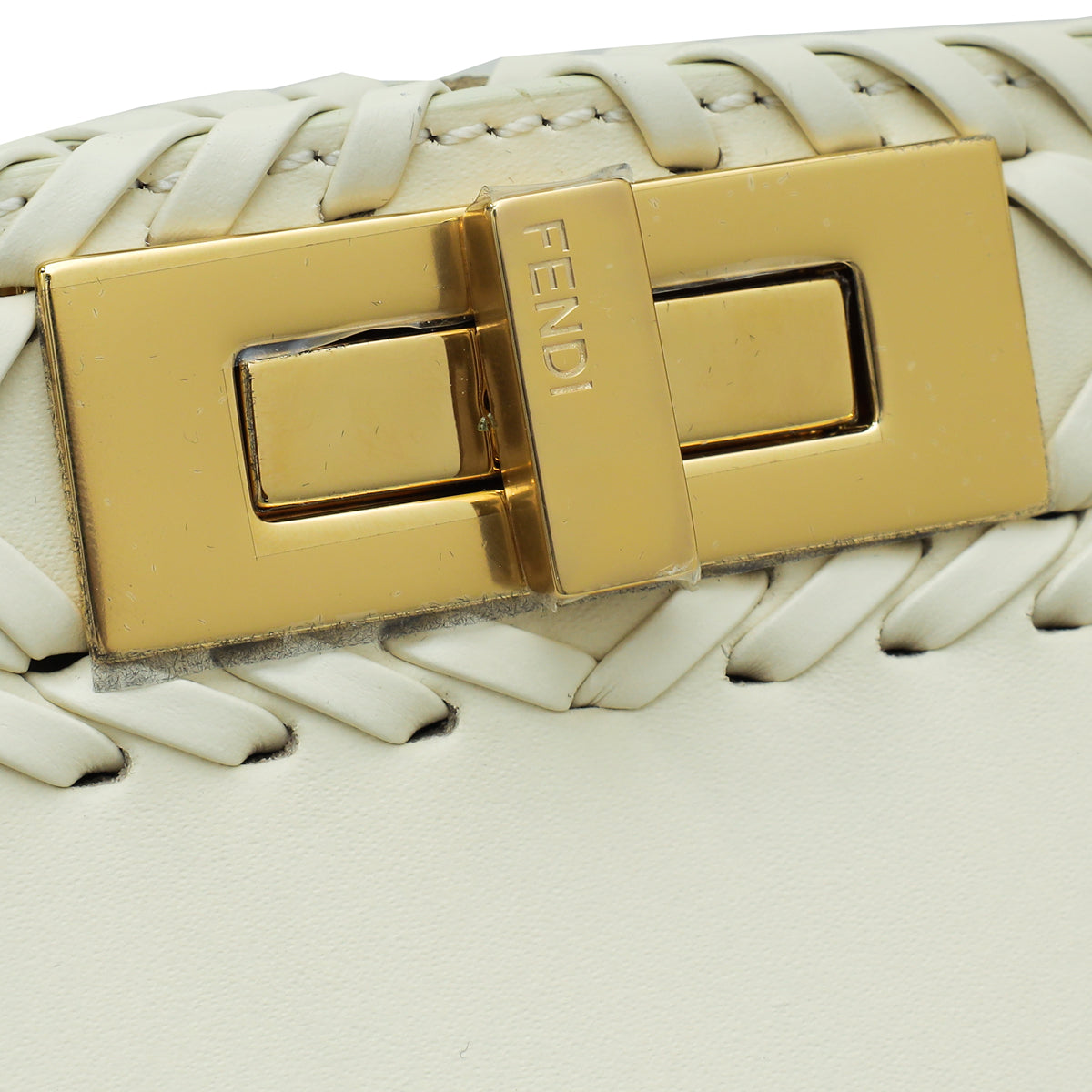 Fendi Cream Peekaboo Iseeu Decorative Stitching Regular Medium Bag