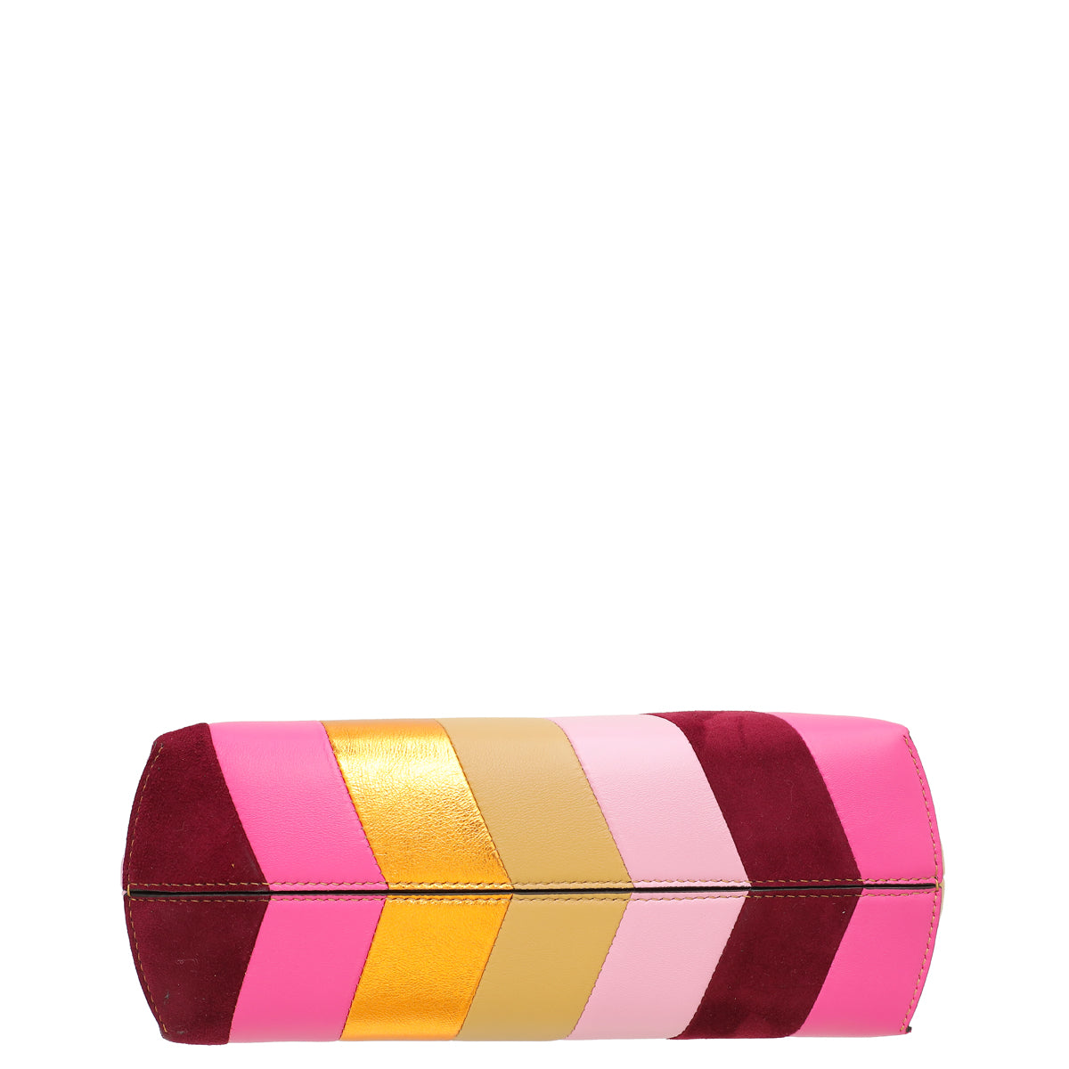 Fendi Multicolor First Small Nappa Suede Striped Inlay Bag