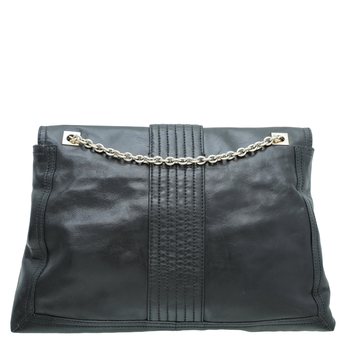 Fendi Black Baguette Flap Maxi Bag