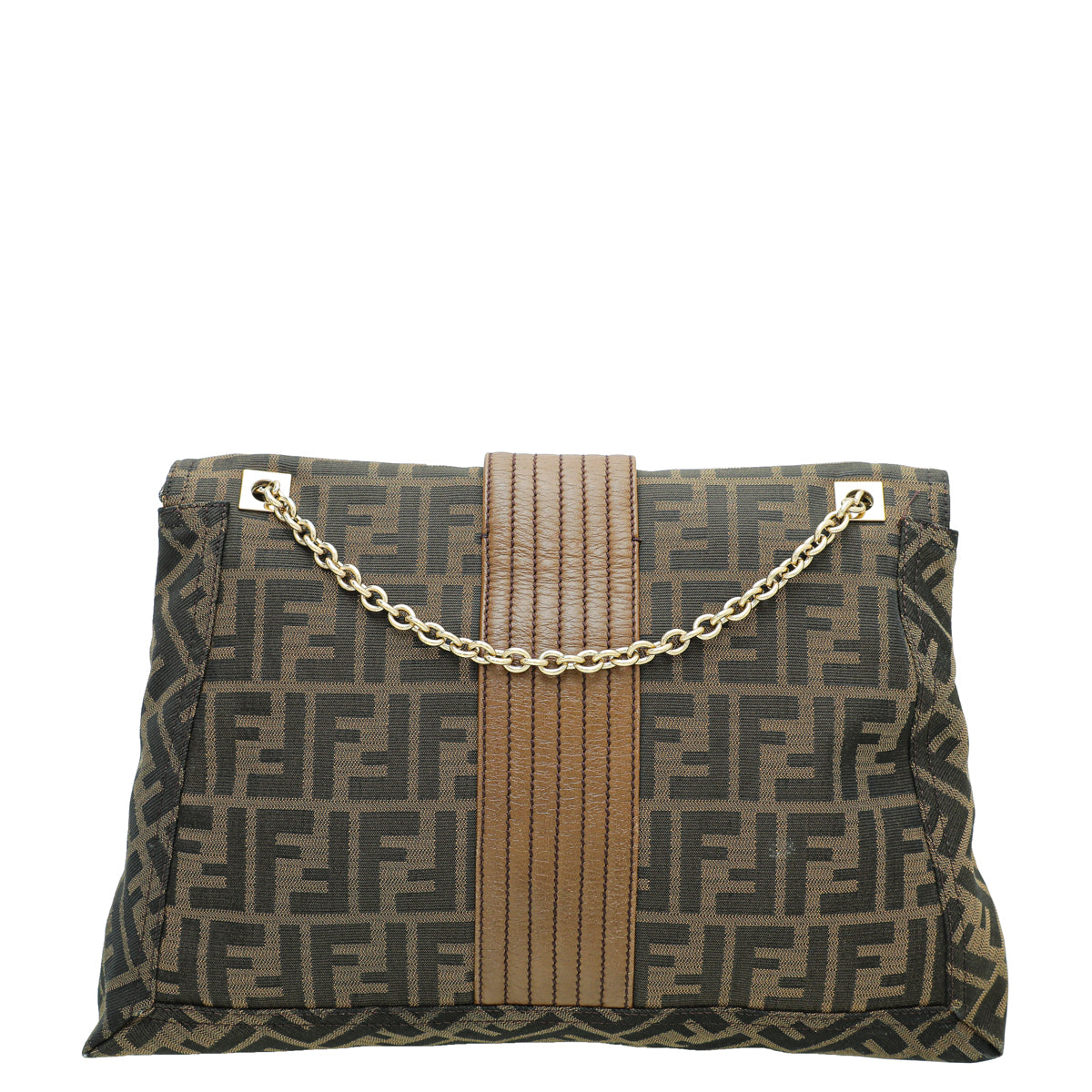 Fendi Brown Maxi Baguette Flap Bag