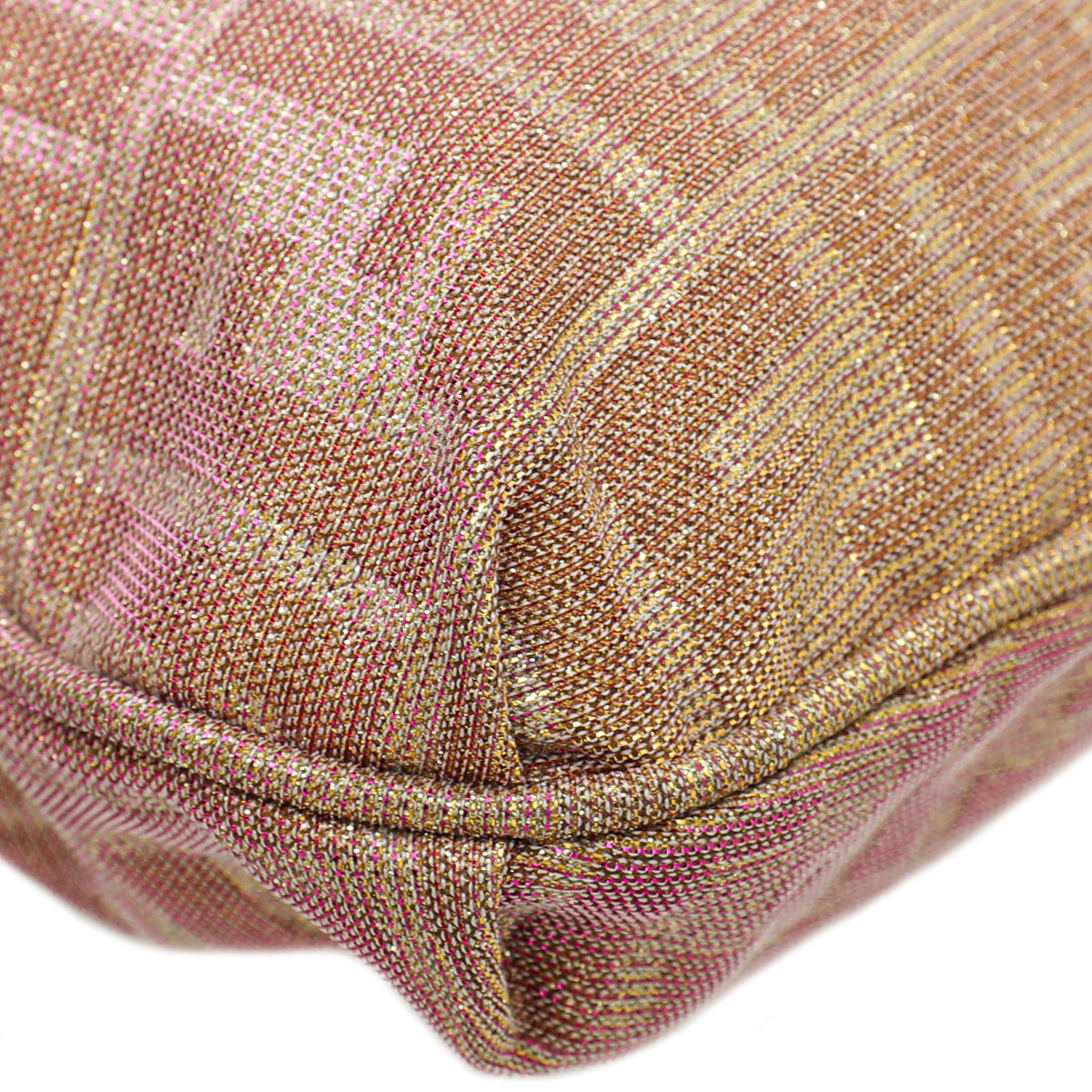 Fendi Glittered Pink Mia Flap Large Bag