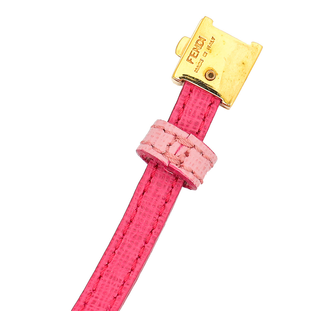 Fendi Pink FF Multi Wrap Leather Bracelet