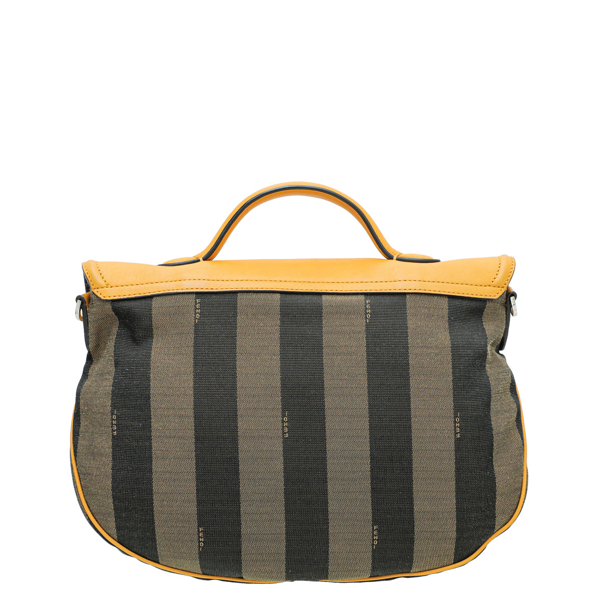 Fendi Bicolor Pequin Saddle Bag