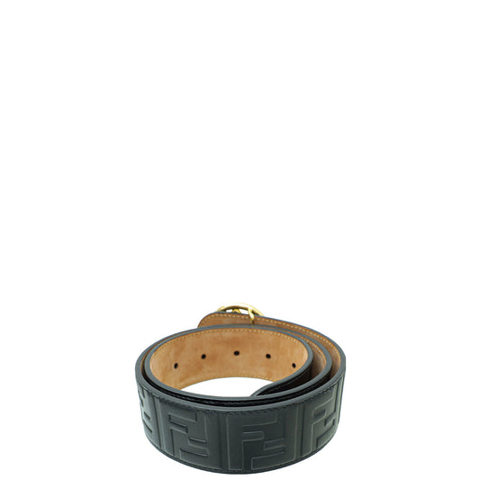 Fendi Black Zucca Embossed F is Fendi 40mm Belt 30