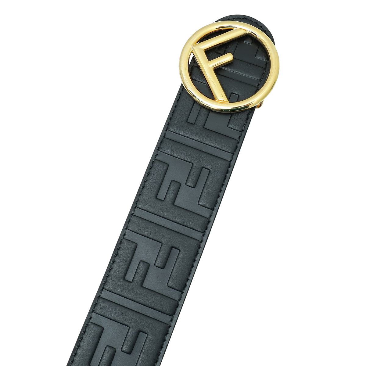 Fendi Black Zucca Embossed F is Fendi 40mm Belt 30